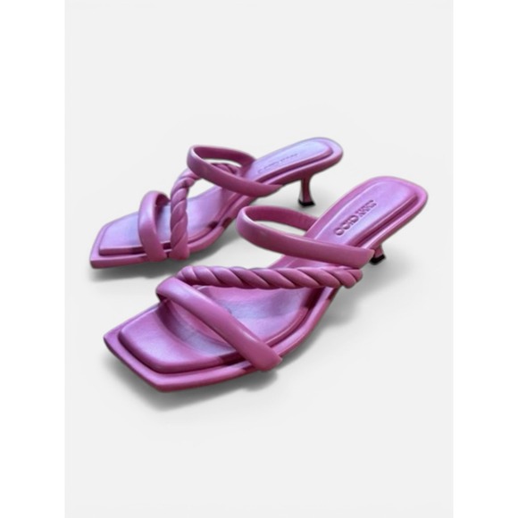 Jimmy Choo Shoes - Jimmy Choo Diosa 50 Pink Leather Mules Square Toe Heels EU 39 US 8.5 Box